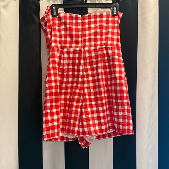 HUTCH • ANTHROPOLOGIE : Red and White Gingham Romper - Picture 8 of 10